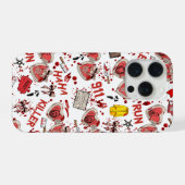 Horror Movie Blood Splatter Phone Case iPhoneケース (裏面横)