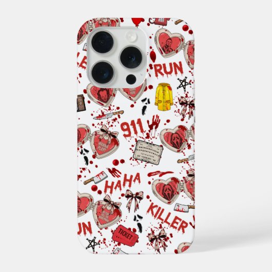 Horror Movie Blood Splatter Phone Case iPhoneケース (裏面)