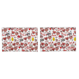 Horror Movie Blood Splatter Pillowcases 枕カバー