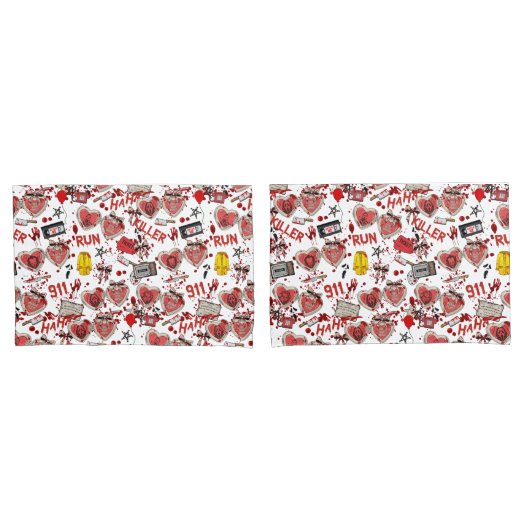 Horror Movie Blood Splatter Pillowcases 枕カバー (フロントセット)