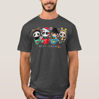 Horror Movie Merry Christmas Chibi Characters Cute Tシャツ