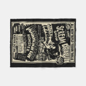 Horror Movie Monster Mummy Dracula Werewolf Franke フリースブランケット (正面(横))