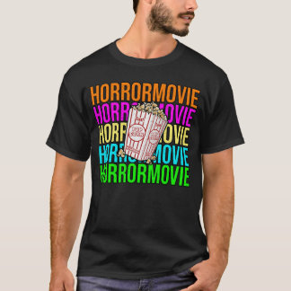 Horror Movie Popcorn Funny Horror Movie Lover frie Tシャツ