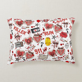 Horror Movies Serial Killer Blood Splatter アクセントクッション