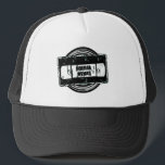Horror Movies -Video Cassette Trucker Hat キャップ<br><div class="desc">Cassette on Spiral Circle-Remember the old days of Video? yeah so do i! remember Be Evil Don't Rewind! Hand Illustrated Design.</div>
