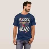 Horror Nerd Horror Movie girl Tシャツ (正面フル)