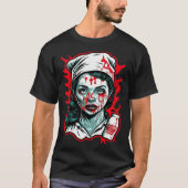 Horror Nurse Nightmare Scary Terrifying Halloween Tシャツ (正面)