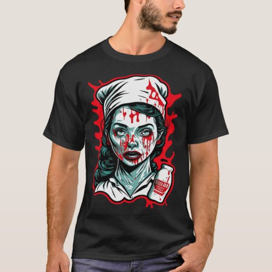 Horror Nurse Nightmare Scary Terrifying Halloween Tシャツ (正面)