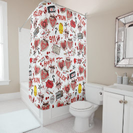 Horror Scary Movie Blood Splatter Shower Curtain シャワーカーテン