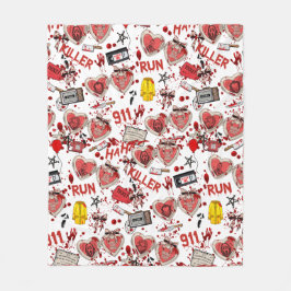 Horror Scary Movies Blood Fleece Blanket フリースブランケット