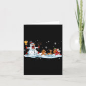 Horror Snowman Christmas Reindeer Gingerbread Sant カード (正面)