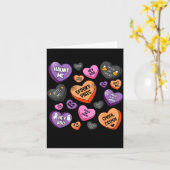 Horror Soky Candy Heart Valentines Day Lover Tee H カード (黄色い花)