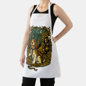 Horror Spooky Skeleton Dog Aesthetic エプロン (インサイチュ)