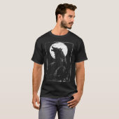 Horror Werewolf Head Halloween Mythology Wolf Shif Tシャツ (正面フル)