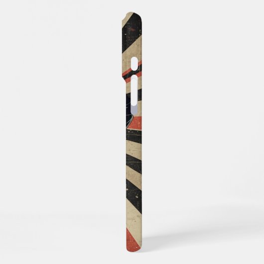 Horror Zombie Rock Guitarist Soviet Art Music Fan iPhoneケース (左側面)