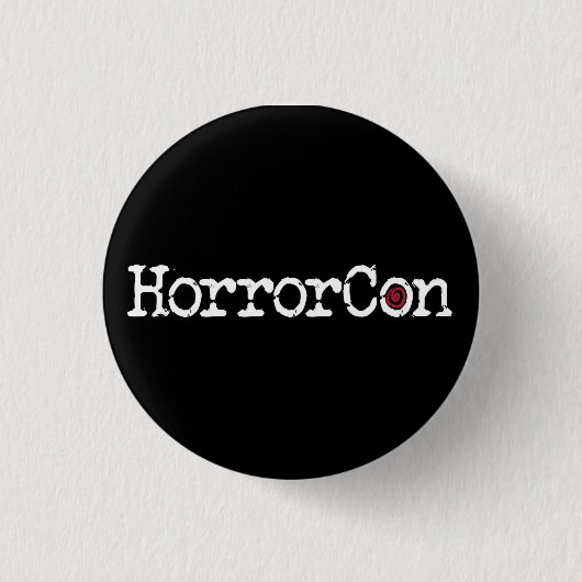 HorrorConのロゴ 缶バッジ (正面)