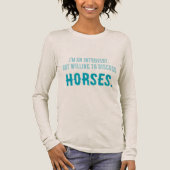 HORSEについて話し合う用意がある トライブレンドTシャツ (正面)