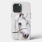 horseコレクション。アラビアの白いincipio iPhoneカス Case-Mate iPhoneケース (裏面)