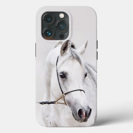 horseコレクション。アラビアの白いincipio iPhoneカス Case-Mate iPhoneケース (裏面)