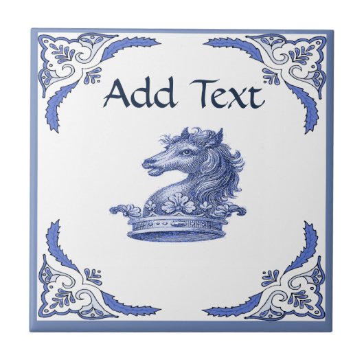 HORSEタイル、オランダルック、パーソナライズ タイル (正面)