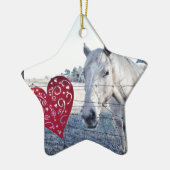 HORSEバレンタインハート セラミックオーナメント (左)