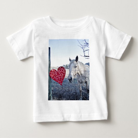 HORSEバレンタインハート ベビーTシャツ (正面)
