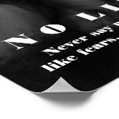 Horse やる気を起こさせる No Limitsアートワーク白黒 ポスター (角)