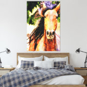 *~* Horse ウマ科の AR22 Black Mane Art Canvas Print キャンバスプリント (インサイチュ (寝室))