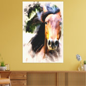 *~* Horse ウマ科の AR22 Black Mane Wall Canvas Print キャンバスプリント (インサイチュ (リビング))