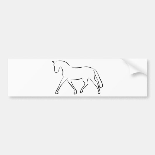 horse バンパーステッカー (正面)