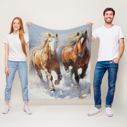 Horse フリースブランケット (インサイチュ)