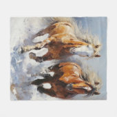 Horse フリースブランケット (正面(横))
