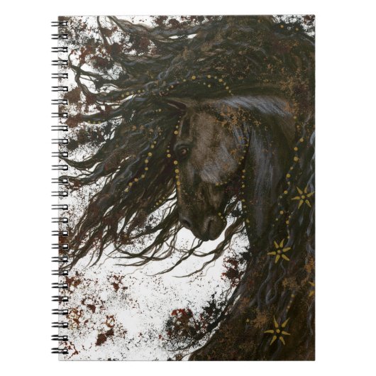 Horse 威厳のある by Bihrle 6.5 x 8.75インチノートブック ノートブック (正面)