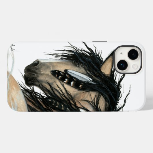 Horse 威厳のある by Bihrle iPhone Case Case-Mate iPhoneケース (裏面 (横))