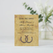 Horse 素朴 Shoes BG動揺して日付の保存 案内ポストカード (スタンド正面)