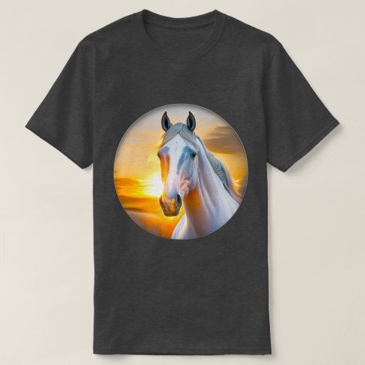Horse 絵を描 01 Tシャツ (デザイン正面)