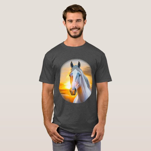 Horse 絵を描 01 Tシャツ (正面フル)