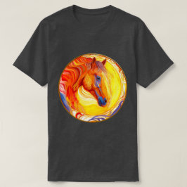 Horse 絵を描 02 Tシャツ