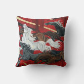 Horse 16インチX 16インチ装飾用クッション クッション (裏面)