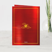 Horse 2026 Papercut Chinese Lunar New Year Red シーズンカード (裏面)