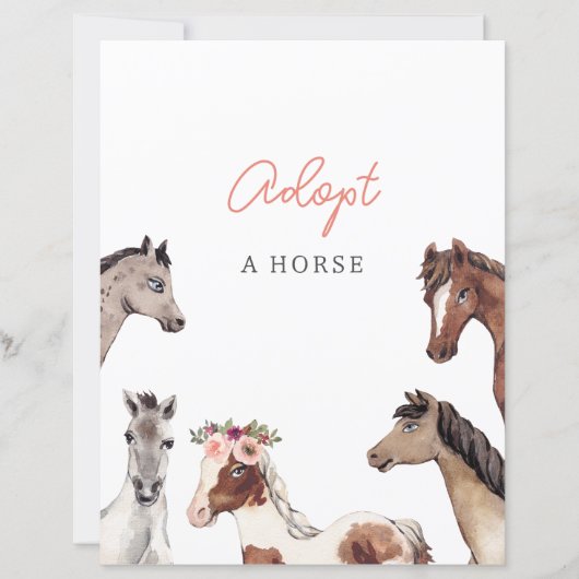 Horse Adoption Station Sign (正面)