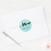 Horse and Carriage結婚's Thank Stickers ラウンドシール (封筒)