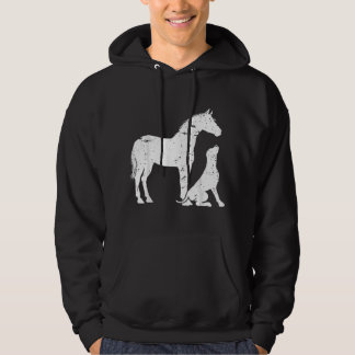 HORSE and DOG Motif for women and men. Horse Dog L パーカ