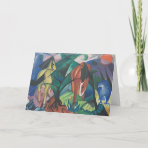 Horse and Eagle by Franz Marc, Cubism Artヴィンテージ カード