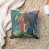 Horse and Eagle by Franz Marc, Cubism Artヴィンテージ クッション (ブランケット)