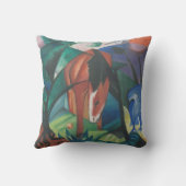 Horse and Eagle by Franz Marc, Cubism Artヴィンテージ クッション (裏面)