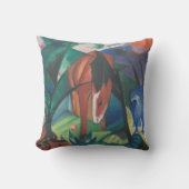 Horse and Eagle by Franz Marc, Cubism Artヴィンテージ クッション (正面)