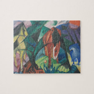Horse and Eagle by Franz Marc, Cubism Artヴィンテージ ジグソーパズル