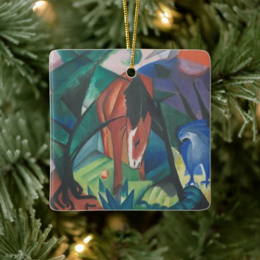 Horse and Eagle by Franz Marc, Cubism Artヴィンテージ セラミックオーナメント (ツリー)