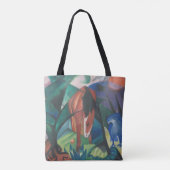Horse and Eagle by Franz Marc, Cubism Artヴィンテージ トートバッグ (裏面)